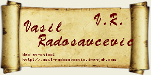 Vasil Radosavčević vizit kartica